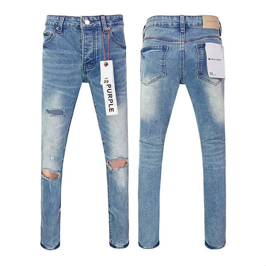 Ripped Blue Purple Jeans